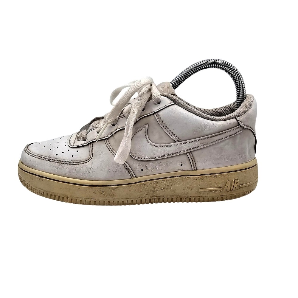 Nike Air Force 1‎ Low Shoes Youth Size 5.5Y White Leather Sneakers 314192-117